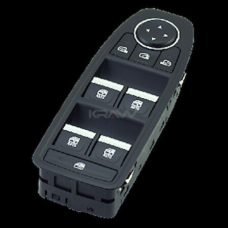 Unıversal Dörtlü Cam Anahtarı Katlanır Sol Krom Renault Clio V - Captur II - Mcar-An740dc