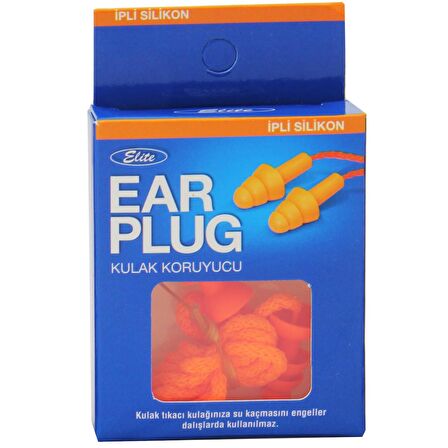 Elite Ear Plug İpli Silikon Kulak Tıkacı