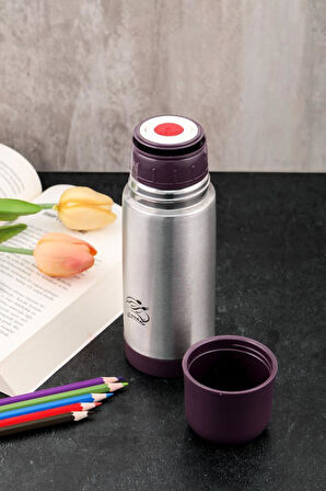 Cooker 0,30 Lt Çelik Çift Katlı Termos CKR2000 Mor