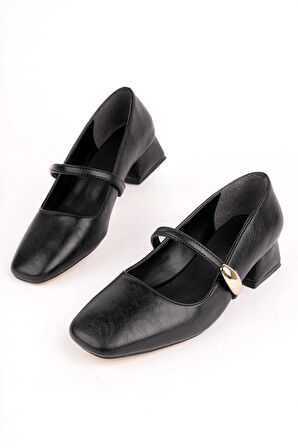 Yanı Tokalı Mary Jane Kadın Topuklu Ayakkabı MNY15