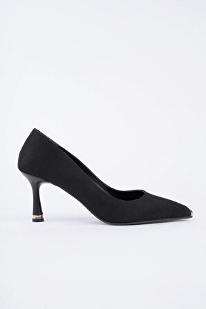Ucu Metal Detay İnce Topuk Kadın Stiletto MKS555