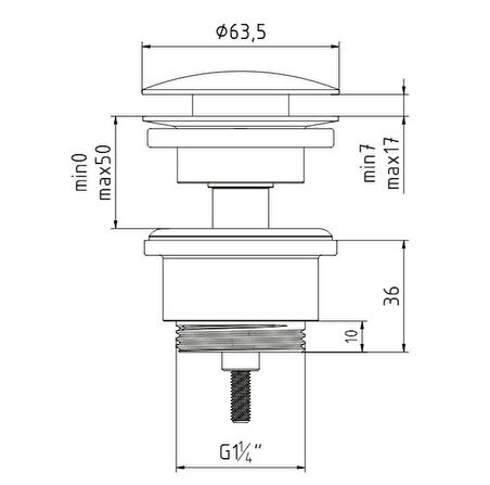 Yak Bas Bırak Taşmalı/Taşmasız Lavabo Sifon Başlığı 102199626