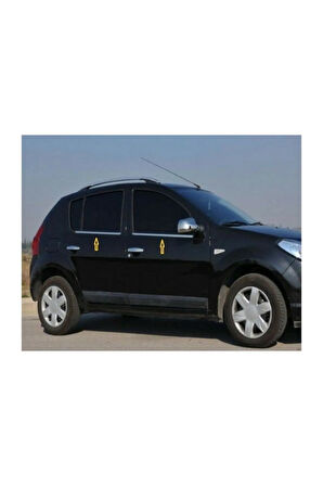 Dacia Sandero Krom Cam Çıtası 4 Parça 2006-2012 Arası Paslanmaz Çelik