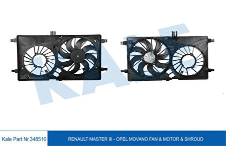 Renault Fan Motoru Master III 10> Opel Movano B 10> 2.3  DCI  (davlumbazlı) Tek Motorlu - Kale 348510
