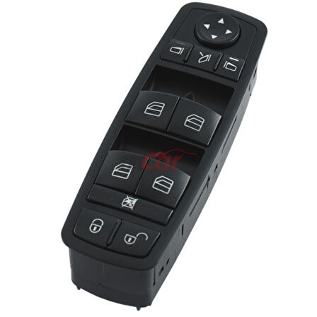 Mercedes Cam Acma Salteri On Sol (komple, Siyah, Ayna Katlamalı) A-Class W169 04>12 B-Class W245 05>11 - Kraw An-538