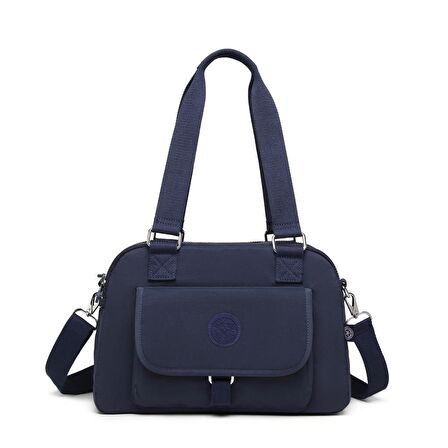 Krinkıl Kumaş Kadın Çantası Smart Bags 1122 Lacivert