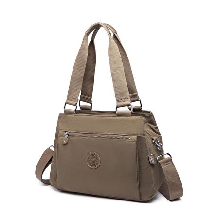 Krinkıl Kumaş Kadın Çantası Smart Bags 1125 A.Kahve