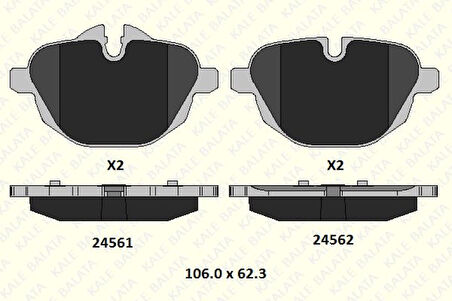 Bmw Fren Balatası Arka Bmw F10 F11 G30 - Kale B 24561 180 15 Msh
