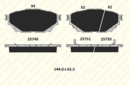 Mitsubıshı Ticarı Fren Balatası On Arka Disk Uzun Sase 8li Mitsubıshı Fuso Canter Fe859 12> Euro5 Tfb75 Tfb85 Temsa Pr - Kale B 25749 195 05 Ans