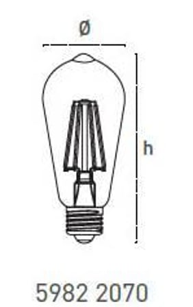 Pelsan Ampul Flament Lamba E27 3000k 6w 600Lm