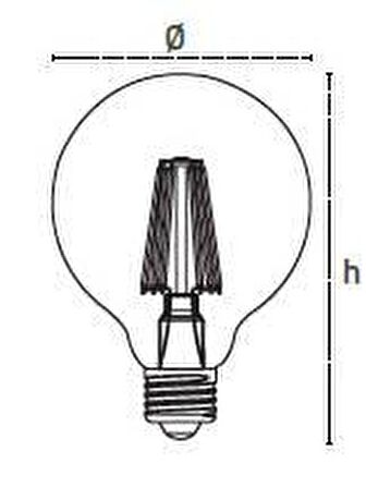 Pelsan Ampul Flament Lamba E27 3000k 6W 550Lm