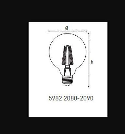 Pelsan Ampul Flament Lamba E27 3000k 6W 600Lm