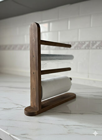 Ahşap Rulo Tutucu (Ceviz)