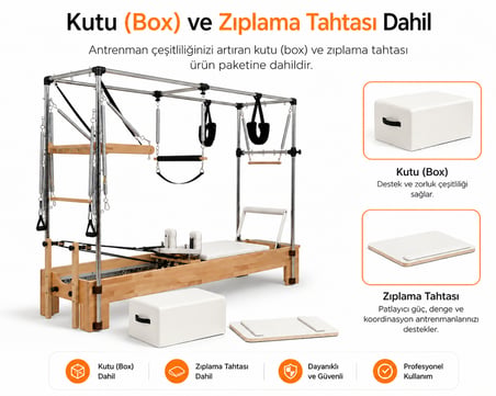 Missidea Core Cadillac Reformer Kahverengi-Beyaz