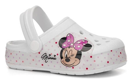 Minnie Mouse Baskılı Kız Çocuk Kaymaz Taban Terlik Havuz Plaj Sandaleti