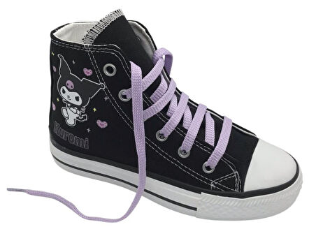 Kuromi Baskılı Siyah Bilekli Spor Ayakkabı Sneakers