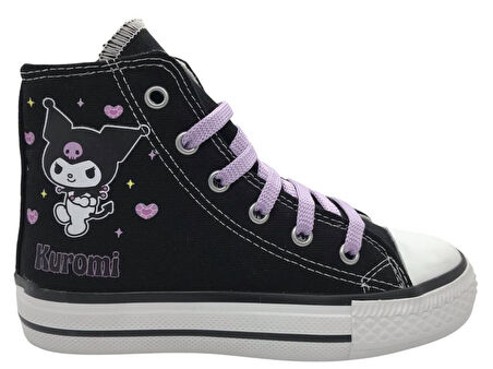 Kuromi Baskılı Siyah Bilekli Spor Ayakkabı Sneakers