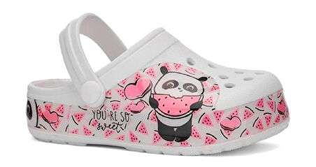 Minnie Mouse & Panda Baskılı Kız Çocuk Kaymaz Taban Terlik Havuz Plaj Sandaleti