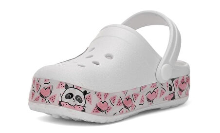 Minnie Mouse & Panda Baskılı Kız Çocuk Kaymaz Taban Terlik Havuz Plaj Sandaleti