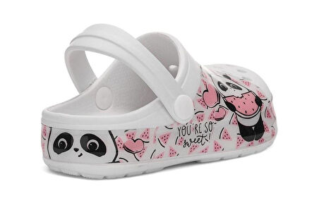 Minnie Mouse & Panda Baskılı Kız Çocuk Kaymaz Taban Terlik Havuz Plaj Sandaleti