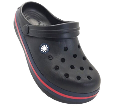 Erkek Çocuk Siyah Kaymaz Taban Terlik Havuz Plaj Sandaleti