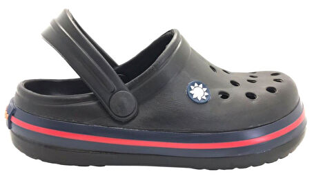 Erkek Çocuk Siyah Kaymaz Taban Terlik Havuz Plaj Sandaleti