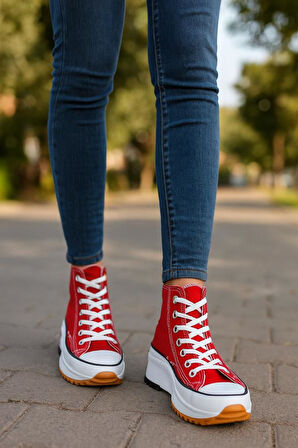 Kadın Genç Kız Çocuk Run Star Canvas Sneaker Spor Ayakkabı