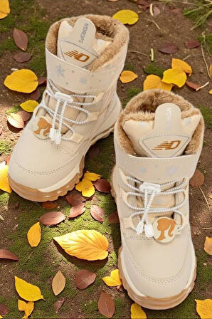 Kız Çocuk Suya Ve Soğuk Havaya Dayanıklı Kaymaz Taban Cırtlı Lacivert Pembe Kar Botu 