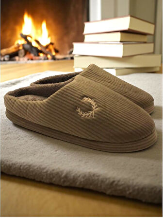 Erkek Ev Terliği Ses Yapmayan Yumuşak Rahat Taban İçi Yünlü Terlik