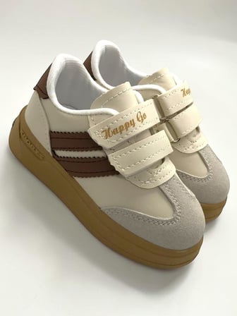 Unisex Çocuk Cırtlı Hafif  Kaymaz Taban Işıklı Spor Ayakkabı Sneaker