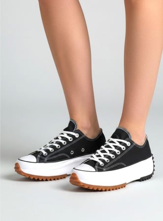 Kadın Genç Kız Çocuk Run Star Canvas Sneaker Spor Ayakkabı