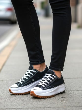 Kadın Genç Kız Çocuk Run Star Canvas Sneaker Spor Ayakkabı