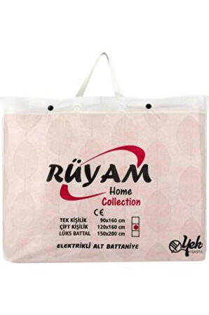 Rüyam Home Collection Beyaz 120x160 cm Çift Kişilik Elektrikli Battaniye