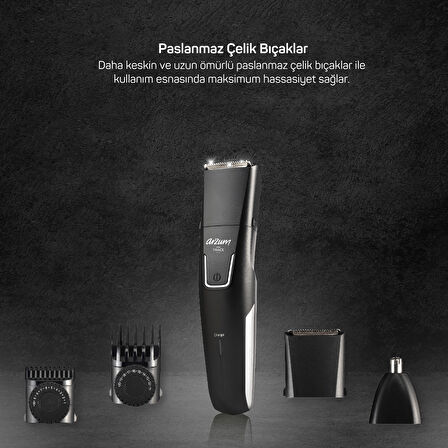 Trace 5 in 1 Erkek Bakım Seti - Siyah - AR5200