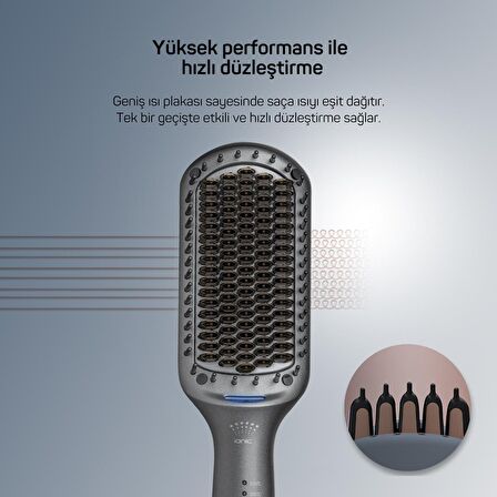 AR5071 Trendcare Saç Düzleştirici Fırça - Antrasit