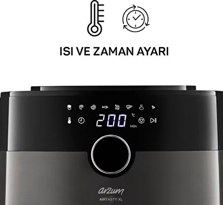 Arzum AR2074-B 6 lt Yağsız Airfryer Bronz - Siyah