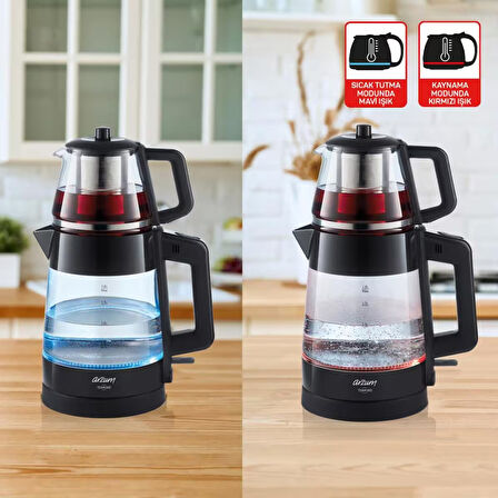 Arzum AR3136 1800 W Çay Makinesi Siyah 