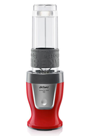 Arzum AR1120 Shake’N Take One Smoothie Buz Kırma 300w 570ml Şişe Kişisel Blender - Kırmızı