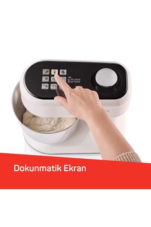 AR1190 Gastroart Stand Mikser 1500W, 12 Hız Ayarı, Dahili Tartı ve Fermentasyon Özelliği, Krem