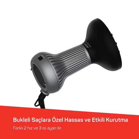 AR5124 Trendcare Curly 800W Saç Kurutma Makinesi, Difüzör Başlıklı, Bukle Belirginleştirici