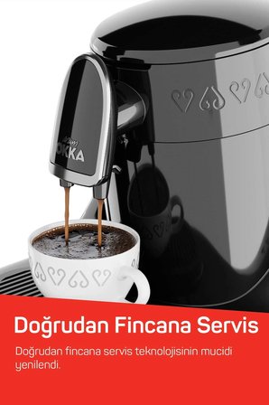 OK0040 Okka Elite Türk Kahvesi Makinesi Bol Köpüklü Közde Lezzeti, 2 Fincan Kapasiteli, Krom