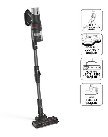 MagiClean HydroFlex Dikey Şarjlı Süpürge - Siyah - AR4210