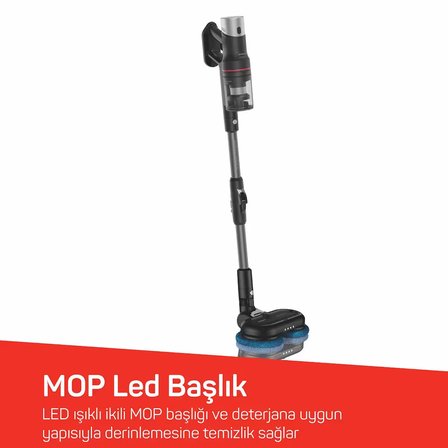 AR4210 MagiClean HydroFlex Dikey Şarjlı Süpürge 500W, BLDC Motor Gücü, 60 Dk Kullanım, Siyah