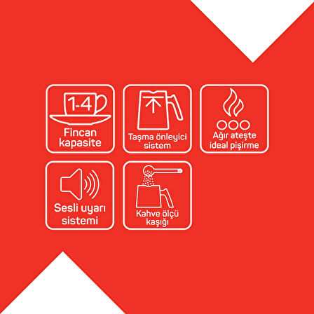 Arzum OKKA Minio Türk Kahve Makinesi 4 Fincan Kapasiteli Sorgül Buğdayı - OK004-54