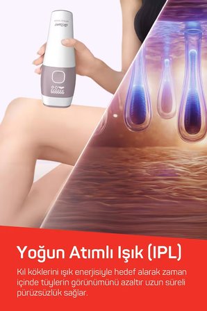 AR5176 SateenTouch IPL Lazer Epilasyon, 999.999 Atım,Evde Tüy Alma,Soğutmalı, 5 Kademe, Otomatik Mod