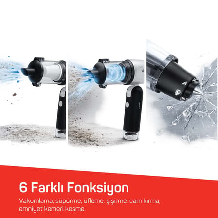 AR4500 Arzum Rushx 6-in-1 Araç İçi Süpürge 17000PA