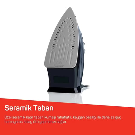 FL663 Felix Liena Seramik Tabanlı Ütü, 2400W, 120 g/dk Şok Buhar, Otomatik Temizleme, Dik Buhar
