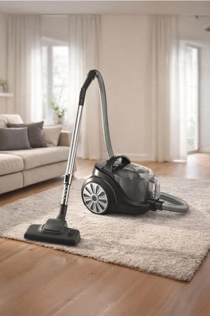 FL493 Felix Pegno Cyclone Filtreli 2,5 lt Toz Torbasız Elektrikli Süpürge,899W,HEPA Filtre,Gri