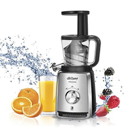 Arzum AR1050 Freshmix Slow Juicer Katı Narenciye Meyve Sebze Presi ve Sıkacağı