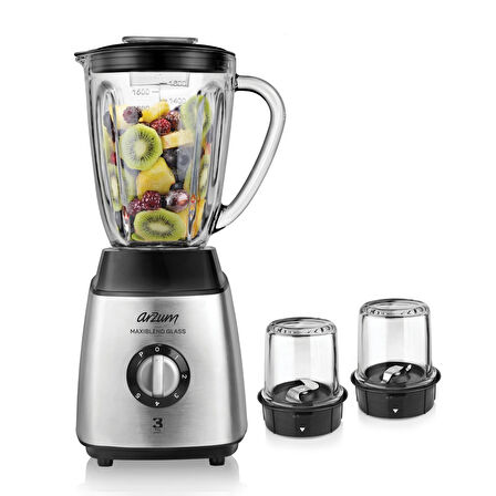 Arzum Maxiblend Glass Sürahi Blender Paslanmaz Çelik - AR1056